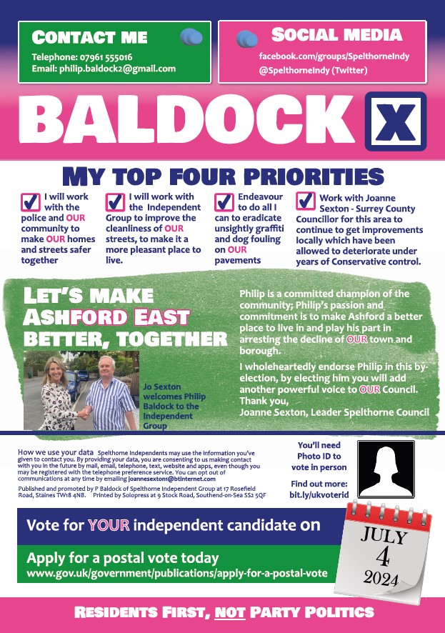 Phillip Baldock for Ashford East – 4th&nbsp;July