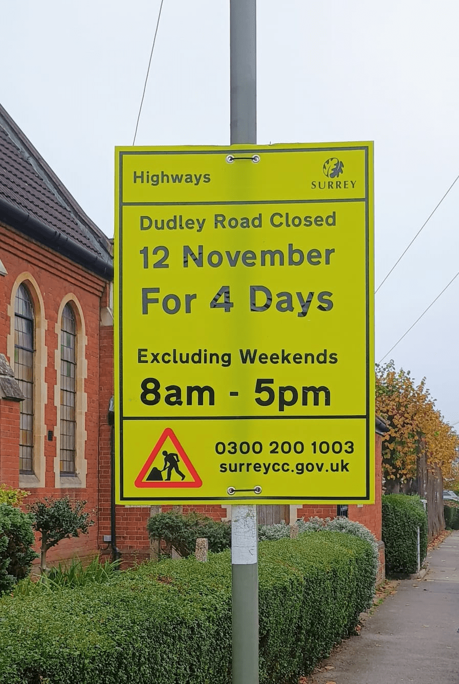 Dudley Road, Ashford:&nbsp;Resurfacing