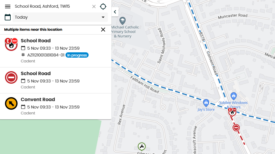 School Road, Ashford: Emergency Work