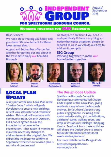 Independent Spelthorne Group Newsletter