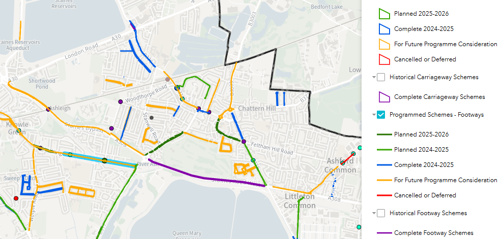 Stanley Road, Ashford: Pavement&nbsp;works