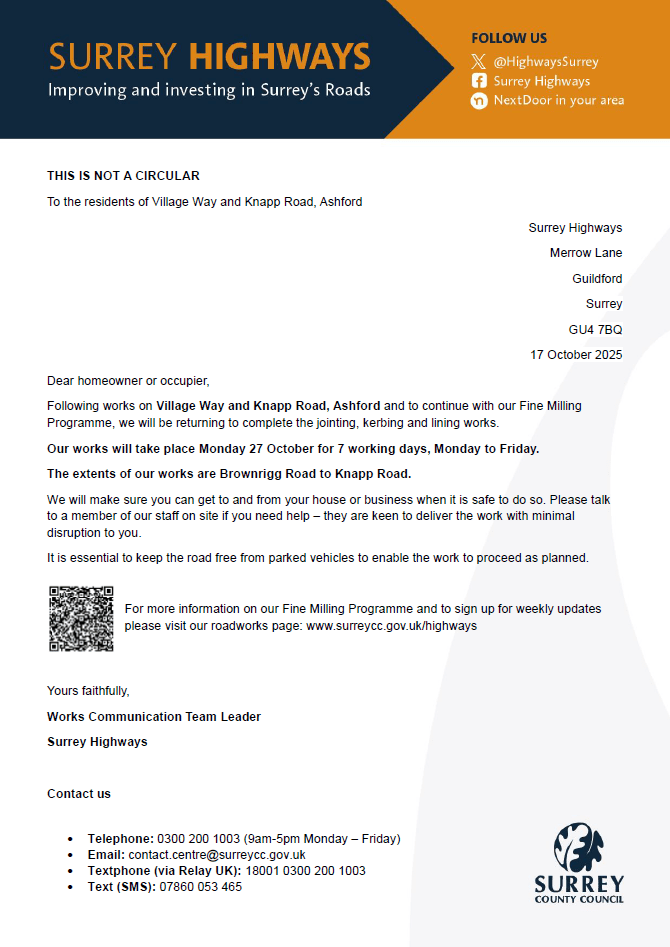 Village Way and Knapp Road, Ashford: Fine Milling&nbsp;Works