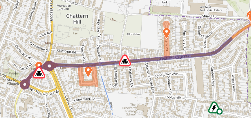 Feltham Road, Ashford: Road Closure